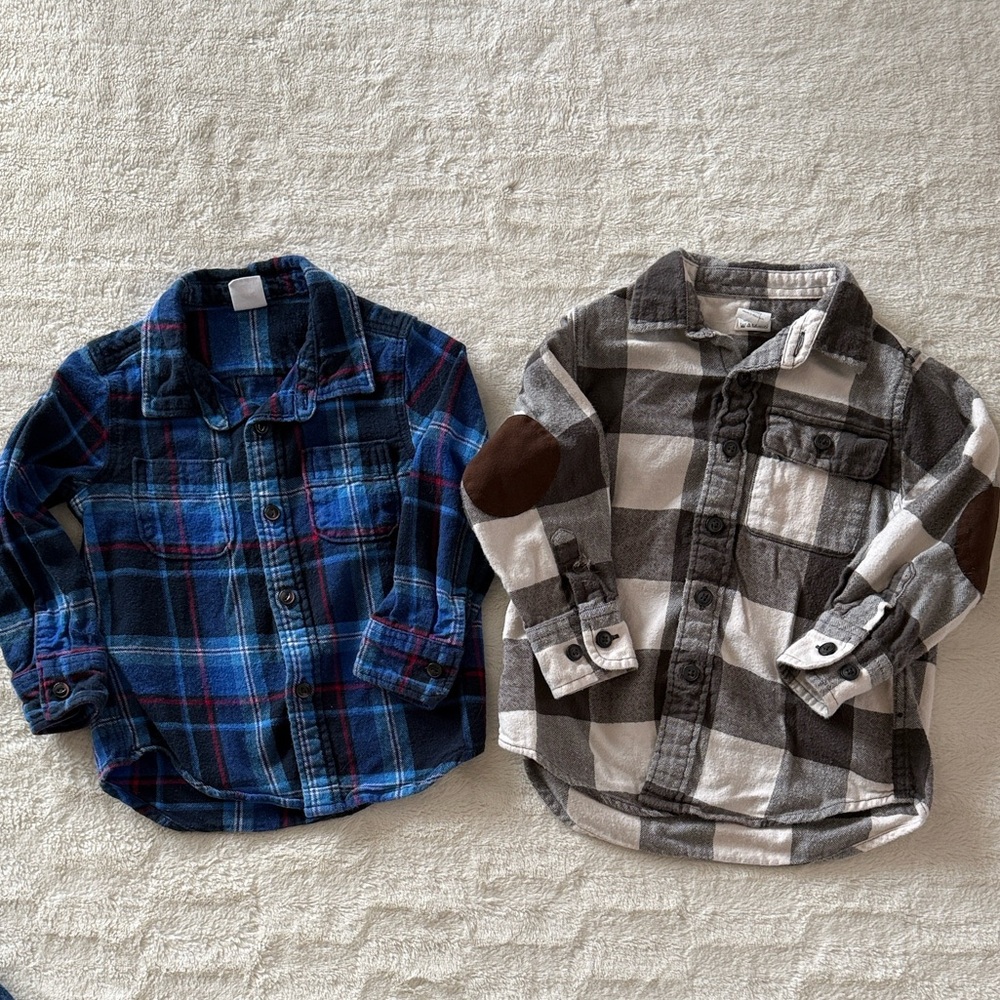 Bundle of two 3T flannel shirts